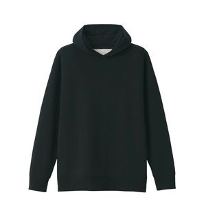 Muji Organic Cotton French Terry Hoodie Black Small-Medium